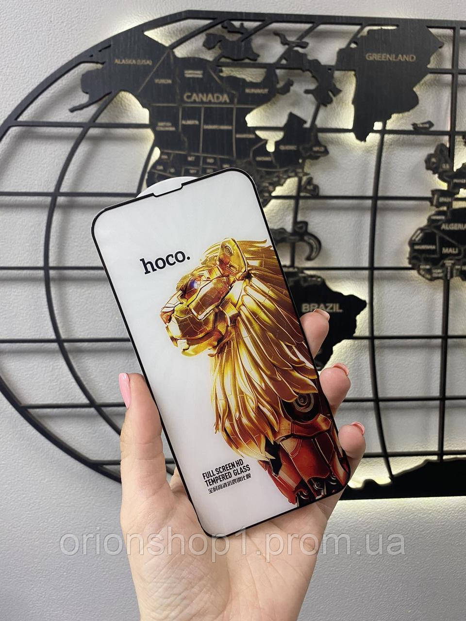 Захисне скло Hoco для  iPhone 13 Pro Max, якісне скло для Айфон 13 Про Макс (колір чорний)