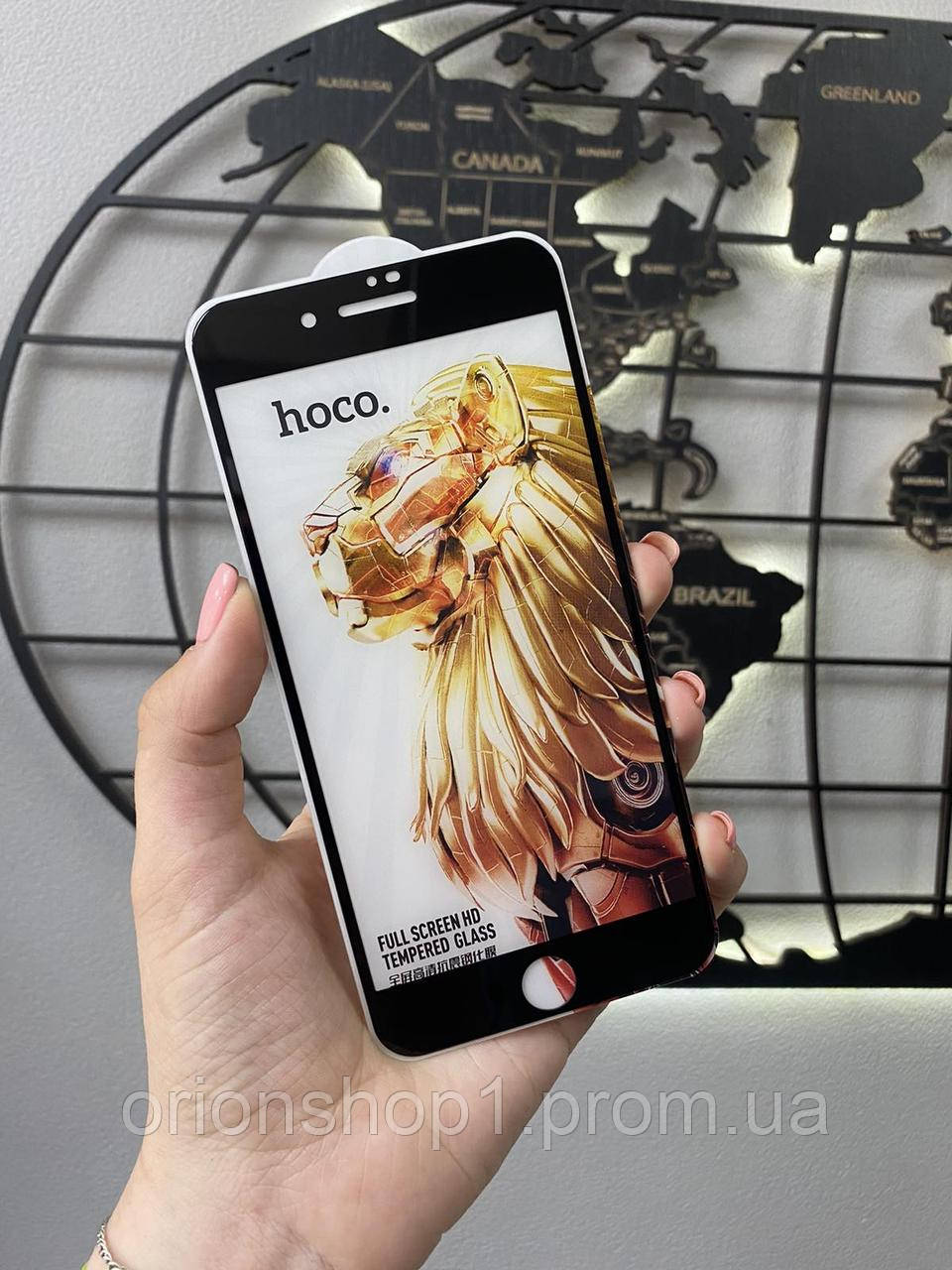 Захисне скло Hoco для телефону Apple iPhone 7 Plus/8 Plus, Айфон 7 Плюс/ Айфон 8 Плюс  (колір чорний)