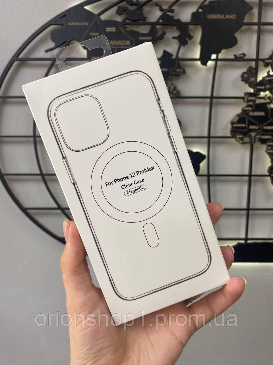 Прозорий чохол із підтримкою MagSafe для телефону iPhone 12 Pro Max, Чохол магсейф для Айфон 12 Про Макс