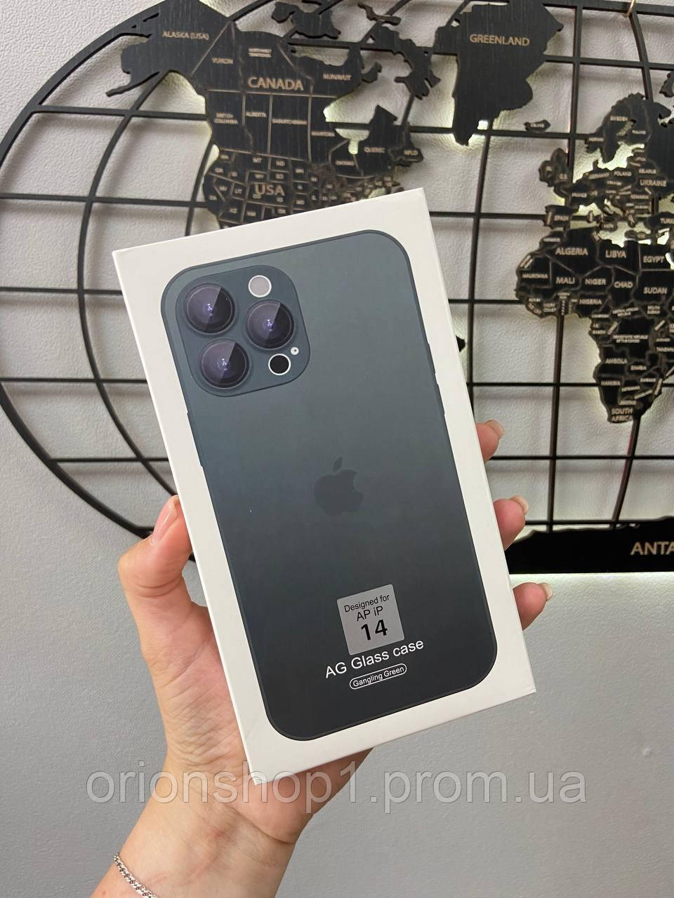 Case AG-Glass Separate Camera MagSafe IPhone 14,Чохол матовий для Айфон 14 (зелений)