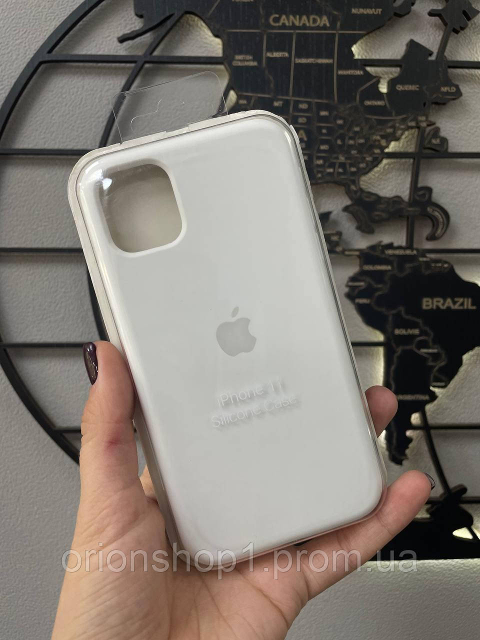Чохол Silicone Case з мікрофіброю для iPhone 11,якісний чохол для Айфон 11 (колір білий)