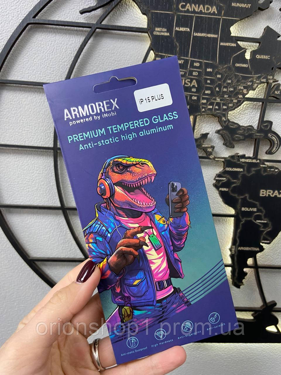 Захисне скло ARMOREX SE 5D Hi-Alumin Antistatic для iPhone 15 Plus,Міцне захисне скло для айфон 15 Плюс