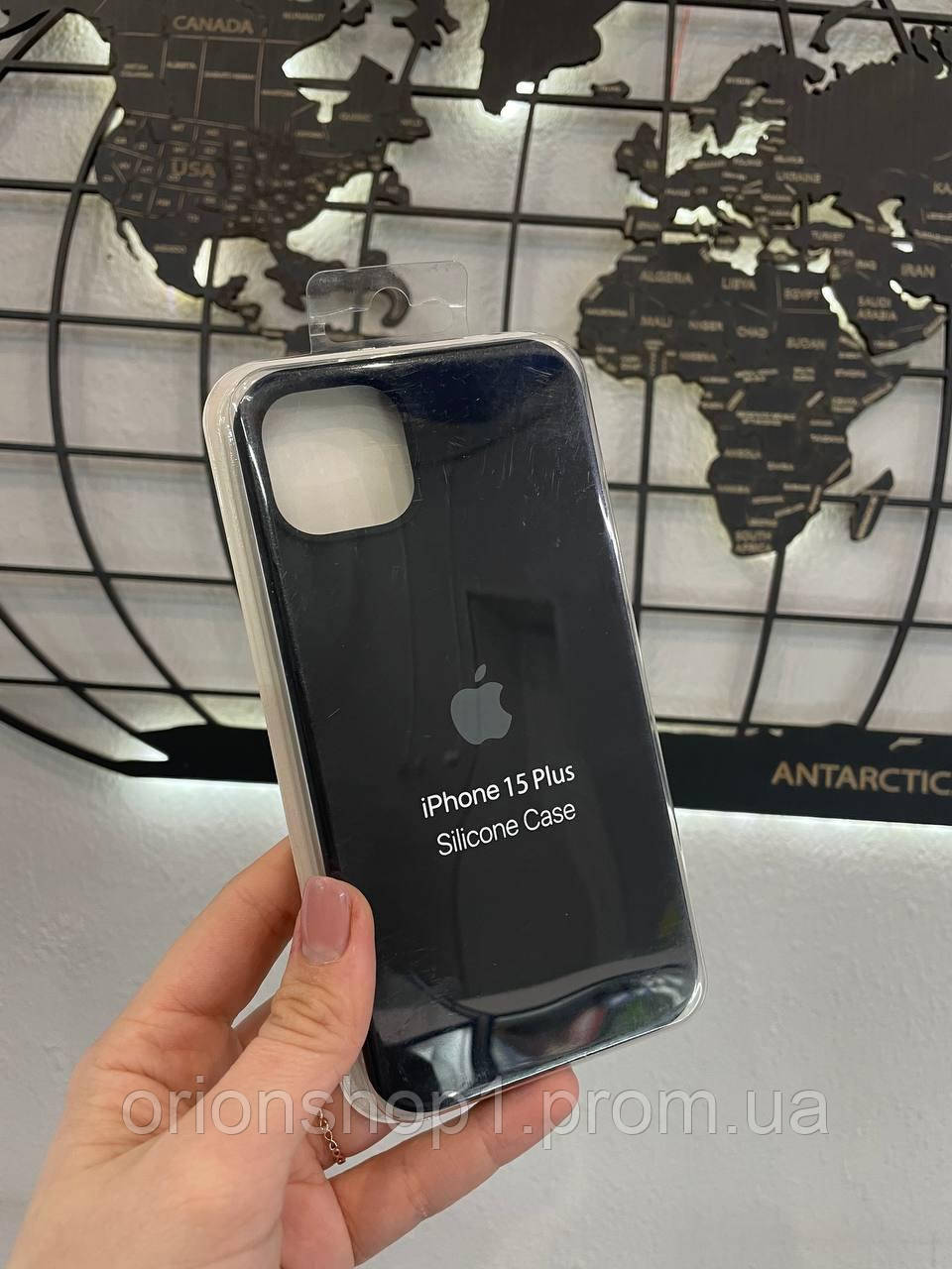 Silicone Case чохол  з мікрофіброю для iPhone 15 Plus,силіконовий чохол для Айфон 15 Плюс (колір чорний)