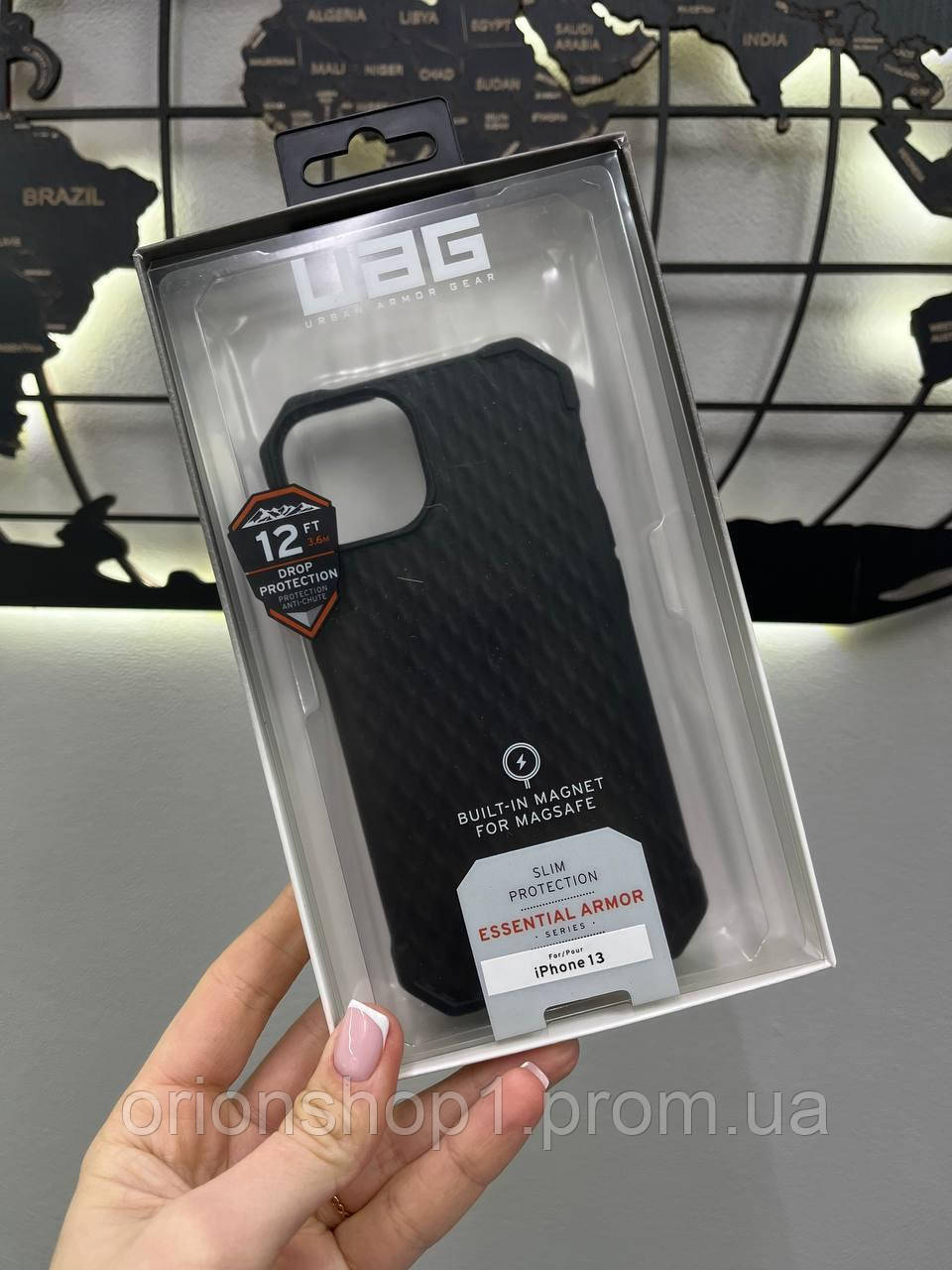 Броньований чохол UAG Armor для iPhone 13,Удароміцний чохол-накладка для Айфон 13 Чорний