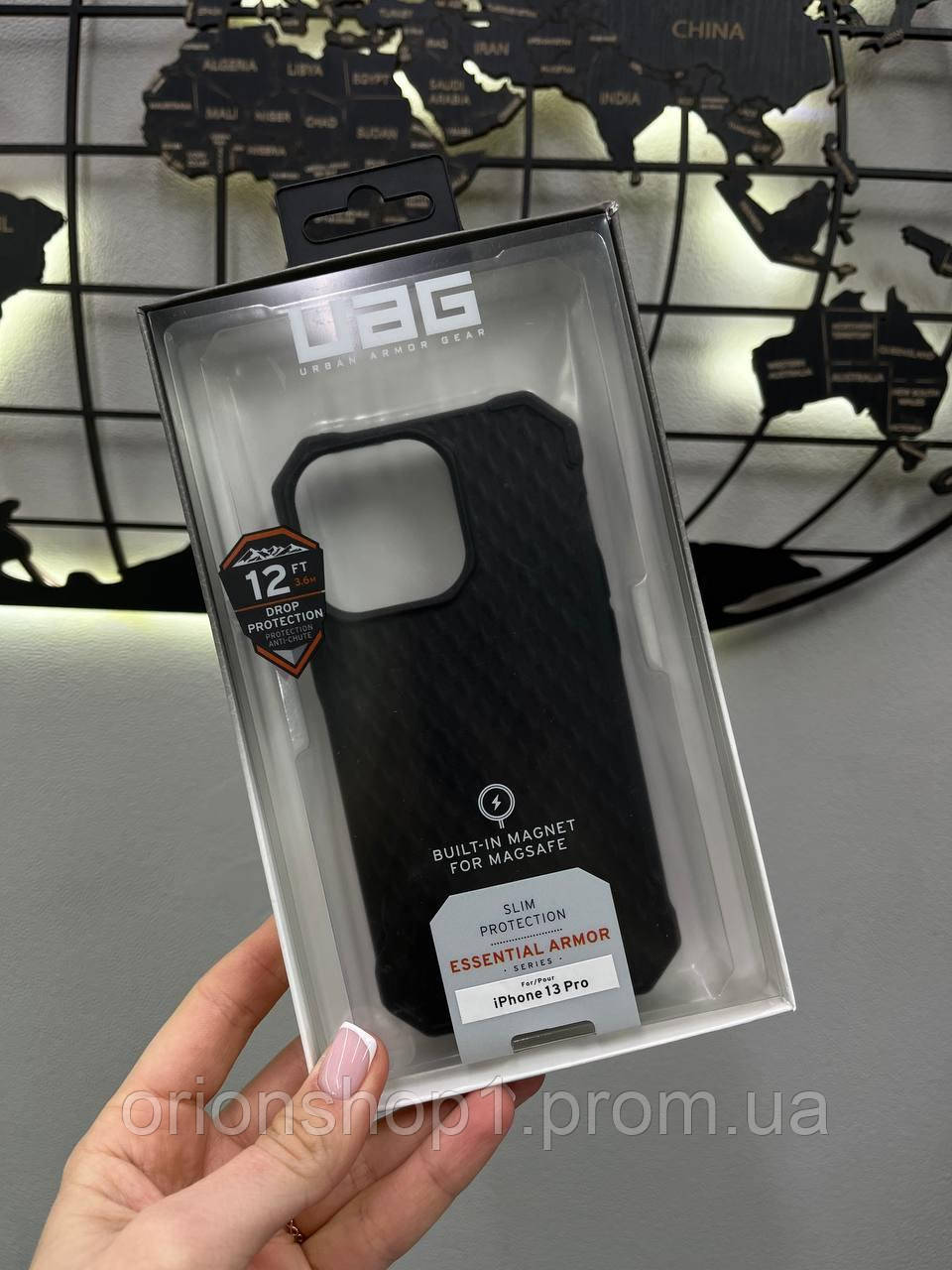 Броньований чохол UAG Armor для iPhone 13 Pro,Удароміцний чохол-накладка для Айфон 13 Про Чорний
