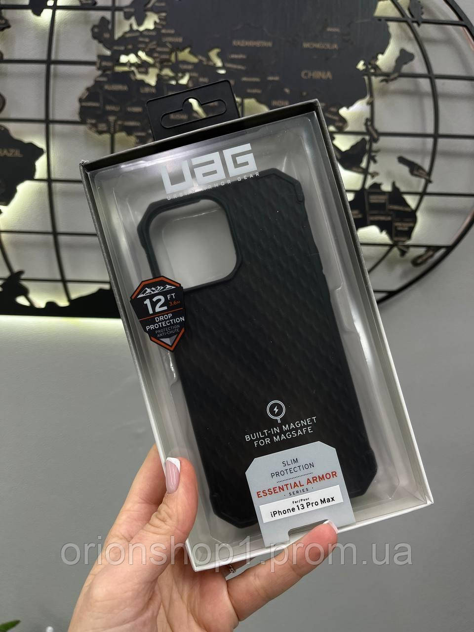 Броньований чохол UAG Armor для iPhone 13 Pro Max,Удароміцний чохол-накладка для Айфон 13 Про Макс Чорний