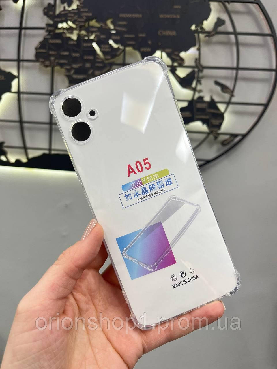Чохол з бортиком для Samsung A05,Прозорий кейс для телефону Самсунг А05
