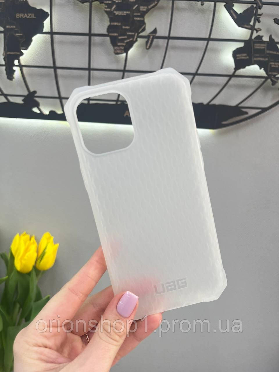 Броньований чохол UAG Armor для iPhone 12 Pro Max, Удароміцний чохол-накладка для Айфон 12 Про Макс Білий