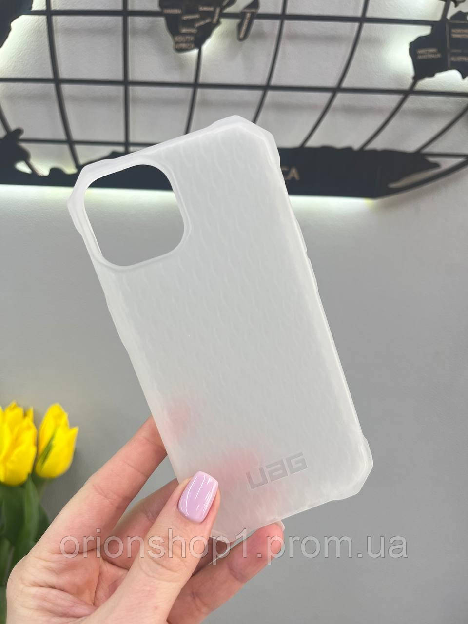 Броньований чохол UAG Armor для iPhone 13,Удароміцний чохол-накладка для Айфон 13 Білий
