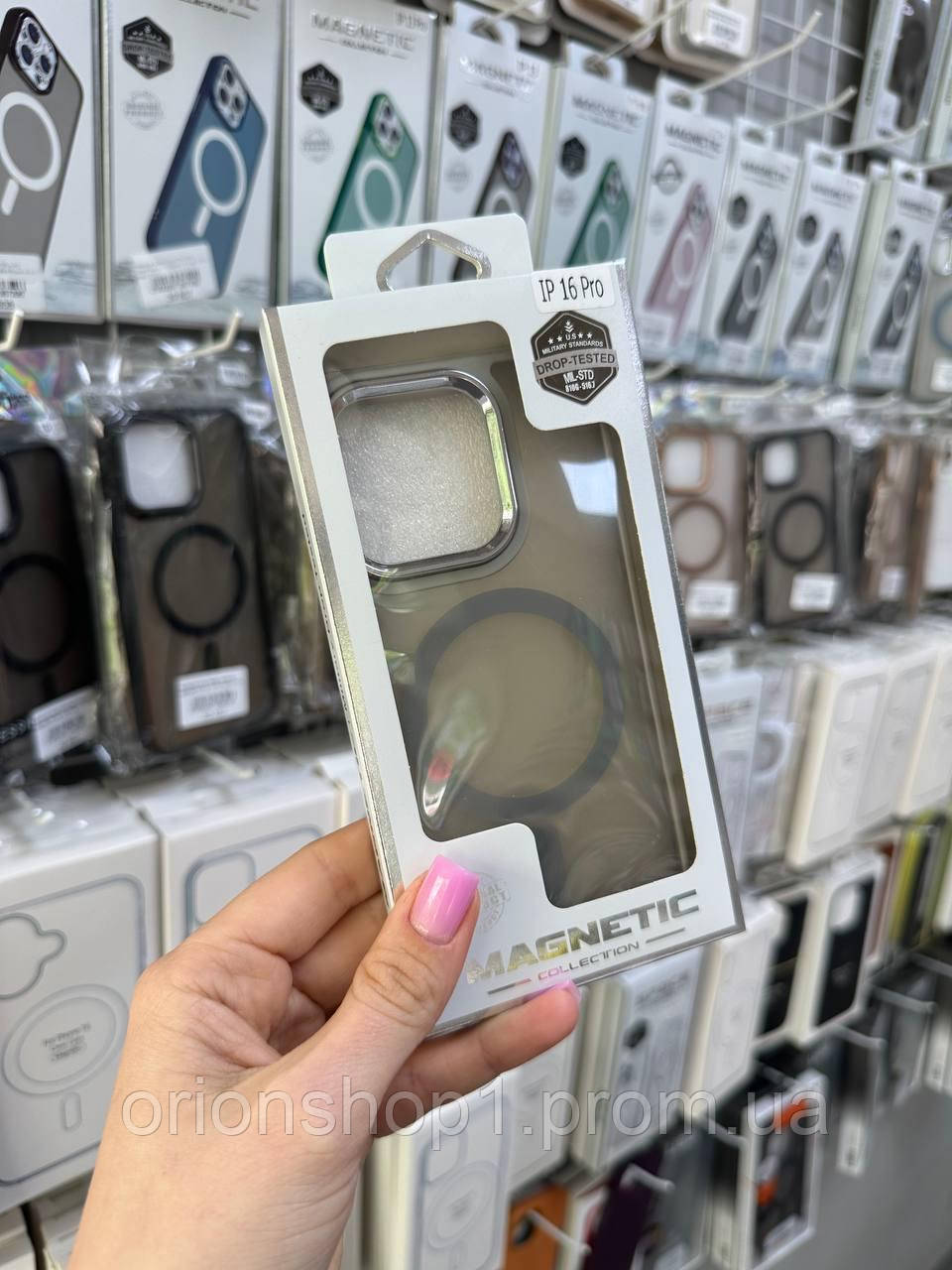 Чохол-накладка Space Color Magsafe iPhone 16 Pro,Чохол прозорий з магсейфом для телефону Айфон 16 Про (Сірий)