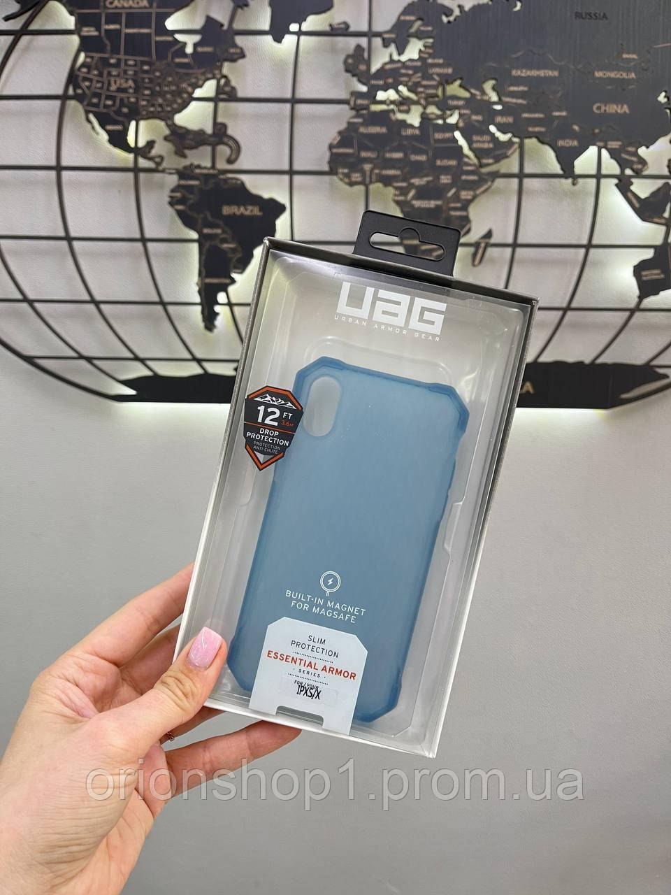 Броньований чохол UAG Armor для iPhone X/ iPhone Xs, Удароміцний чохол-накладка для Айфон X/Айфон Хс Голубий