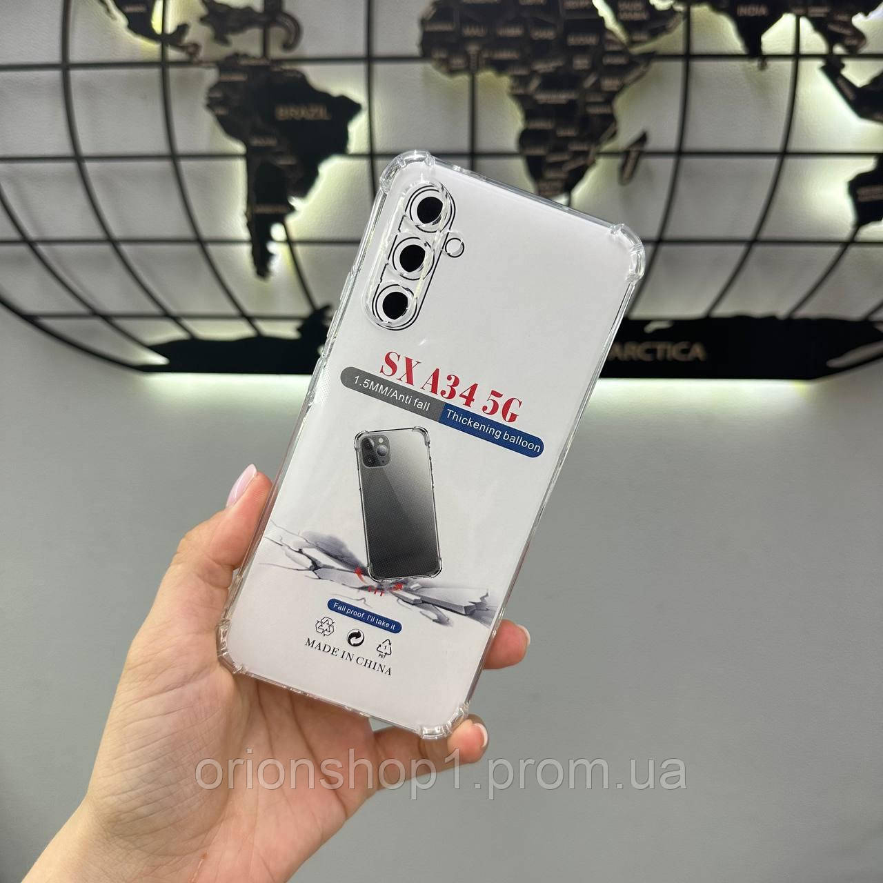 Силіконовий чохол з посиленими кутами для Samsung A34 5G,Прозорий чохол для телефону Самсунг А34