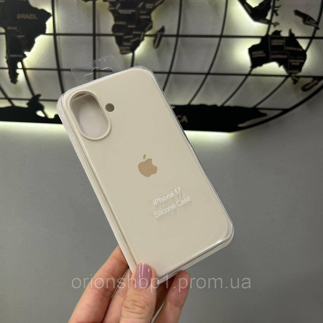 Чохол-накладка з мікрофіброю для Айфон 17,чохол Silicone Case з мікрофіброю для iPhone 17 (колір: молочний)