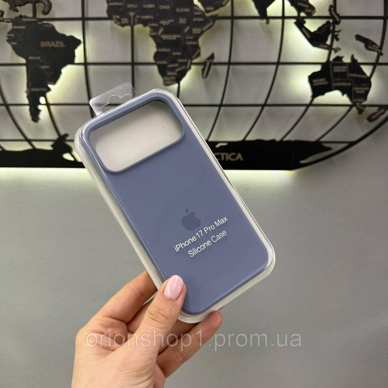 Silicone Case чохол з мікрофіброю для iPhone 17 Pro Max,чохол-бампер для Айфон 17 Про Макс (Синій)