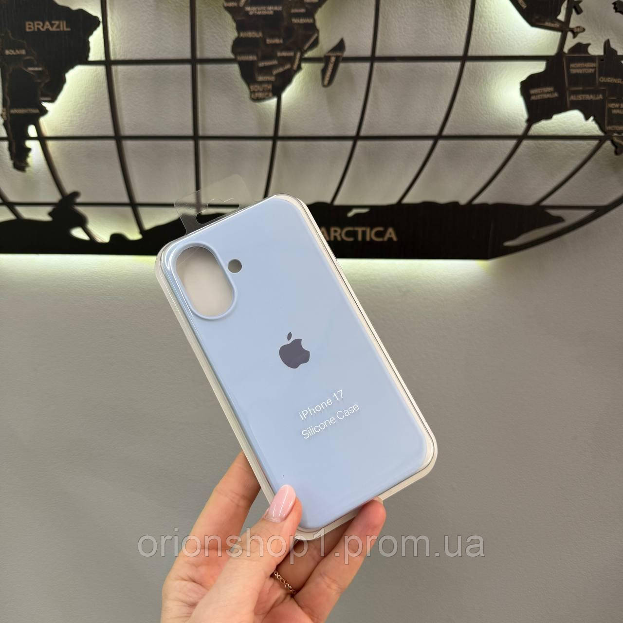 Silicone Case чохол з мікрофіброю для iPhone 17,чохол-бампер для Айфон 17 (Блакитний)
