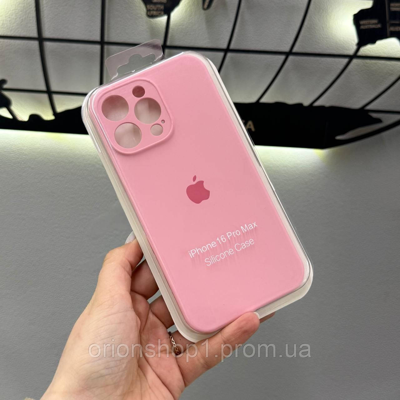 Silicone Case чохол з мікрофіброю закрита камера для iPhone 16 Pro Max,чохол-бампер для Айфон 16 Про Макс (Рожевий)