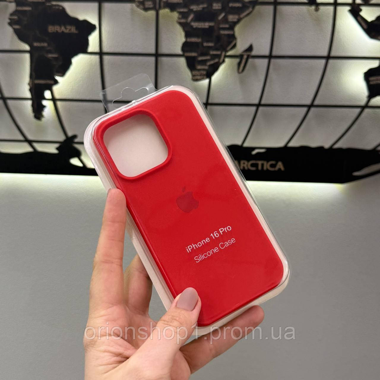 Silicone Case чохол з мікрофіброю для iPhone 16 Pro,чохол-бампер для Айфон 16 Про (Червоний)