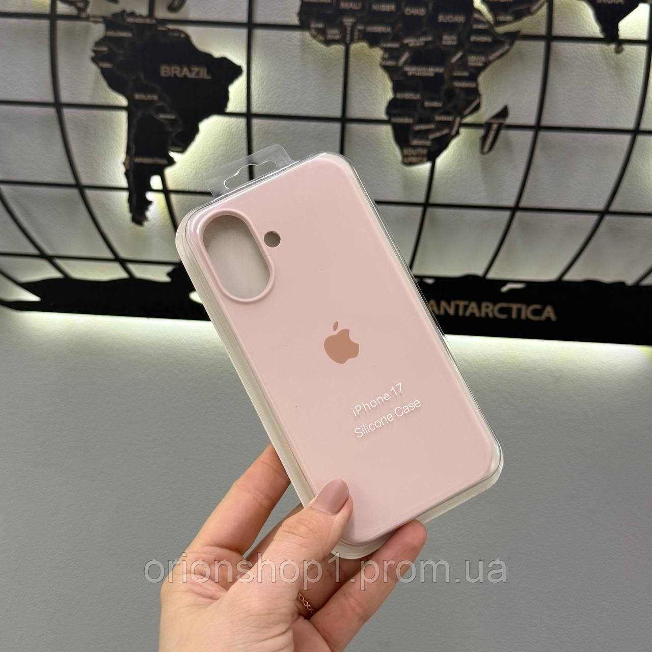 Чохол Silicone Case з мікрофіброю для iPhone 17, якісний чохол-накладка з мікрофіброю для Айфон 17 (Пудровий)