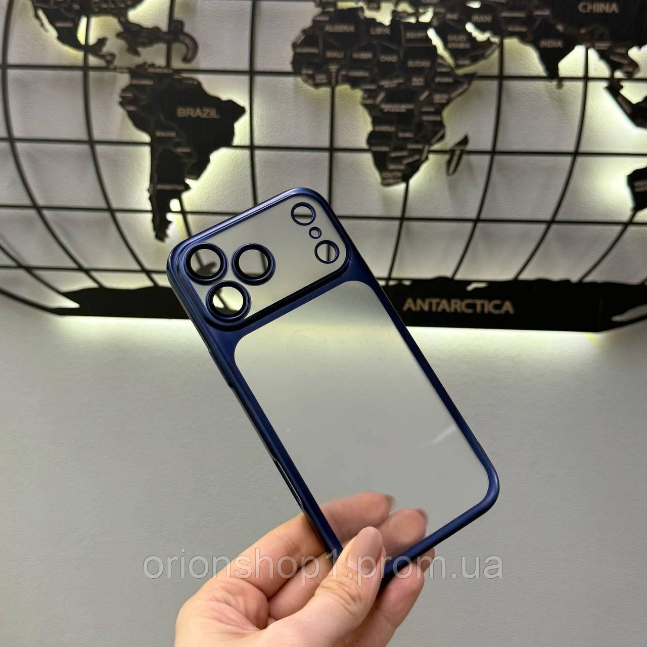 Ультратонкий матовий чохол захист камери для iPhone 17 Pro Max,Прозорий чохол для iPhone 17 Pro Max (Синій)