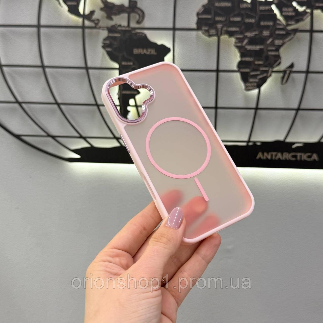 Чохол Matte Magsafe iPhone 17,Чохол прозорий з магсейфом для телефону Айфон 17 (Рожевий)