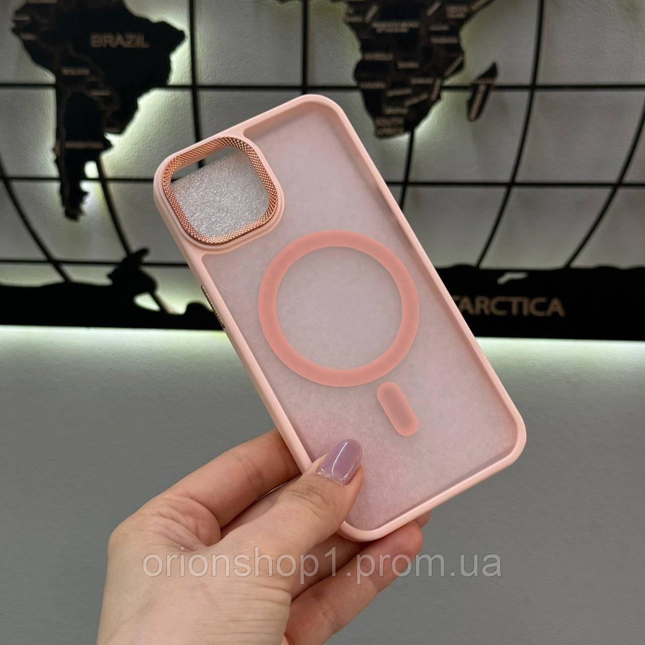 Чохол Matte Magsafe iPhone 14, Чохол прозорий з магсейфом для телефону Айфон 14 (Колір: Рожевий)