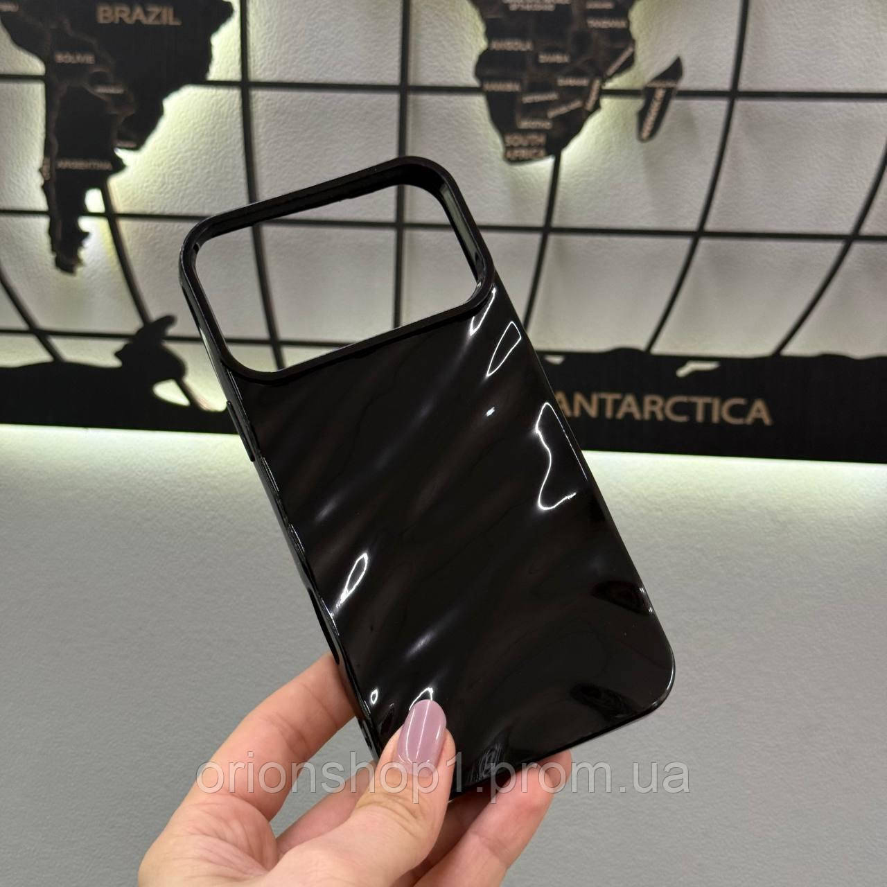 Силіконовий чохол для Айфон 17 Про Макс,Чохол-накладка 3D Wavy Pattern Case iPhone 17 Pro Max (Колір: Чорний)