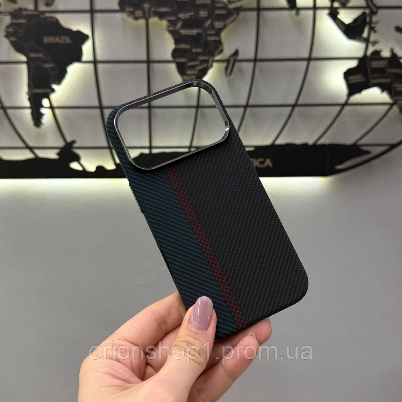 Чохол Carbon Pattern MagSafe для iPhone 17 Pro, протиударний карбоновий чохол з MagSafe iPhone 17 Pro