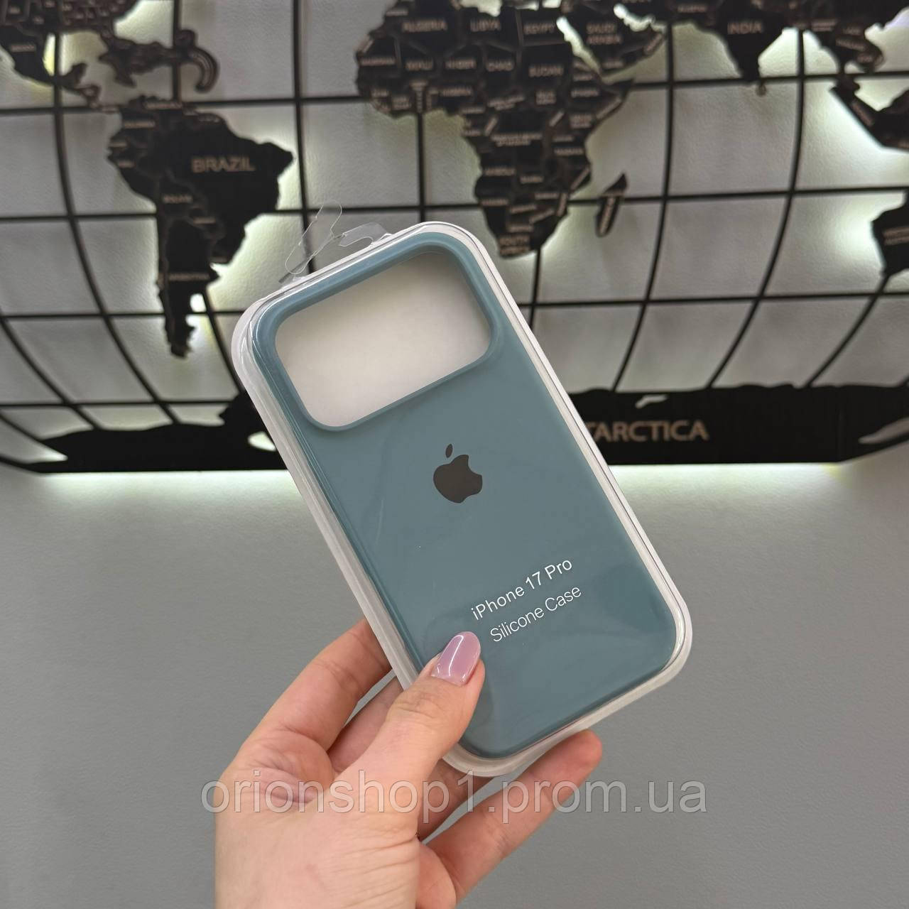 Чохол Silicone Case чохол з мікрофіброю для iPhone 17 Pro,чохол-накладка для Айфон 17 Pro (Зелений)