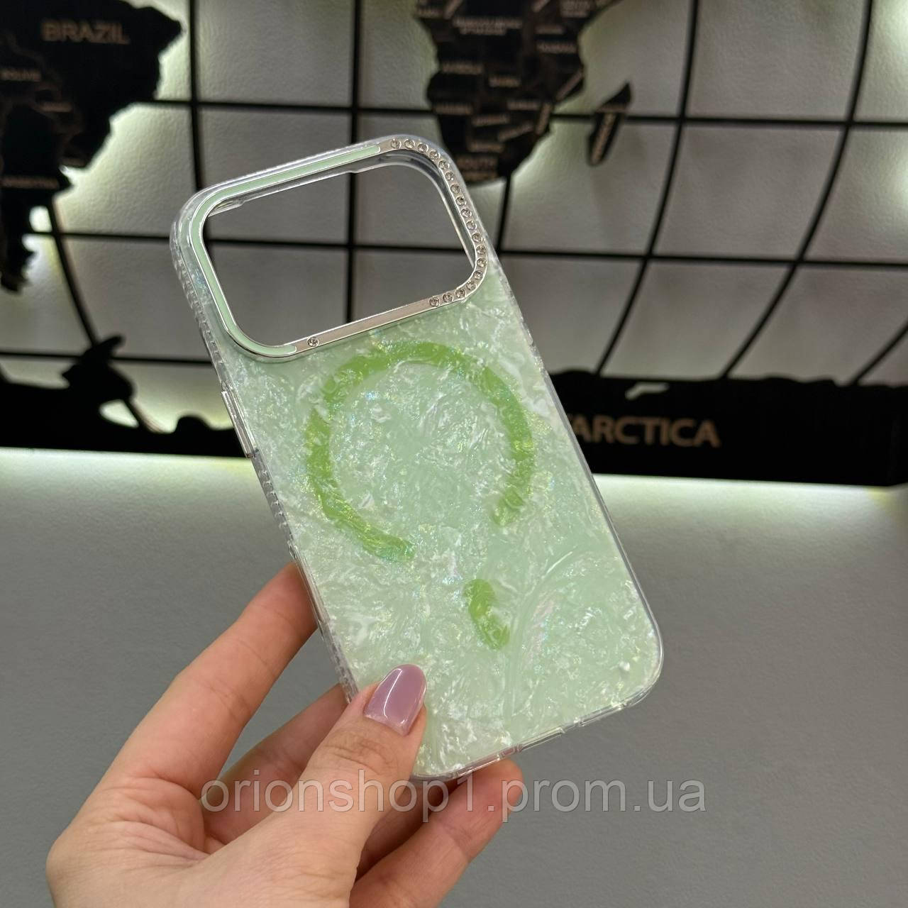 Чохол TPU Candy MagSafe для iPhone 17 Pro, прозорий голографічний протиударний для Айфон 17 Pro