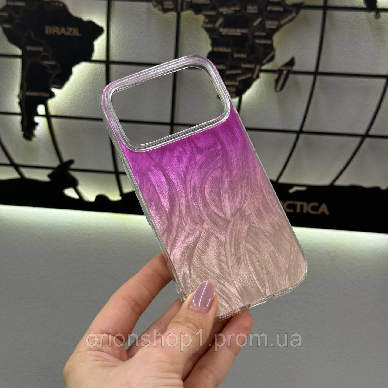 Якісний чохол TPU Candy для iPhone 17 Pro, прозорий голографічний протиударний для Айфон 17 Pro