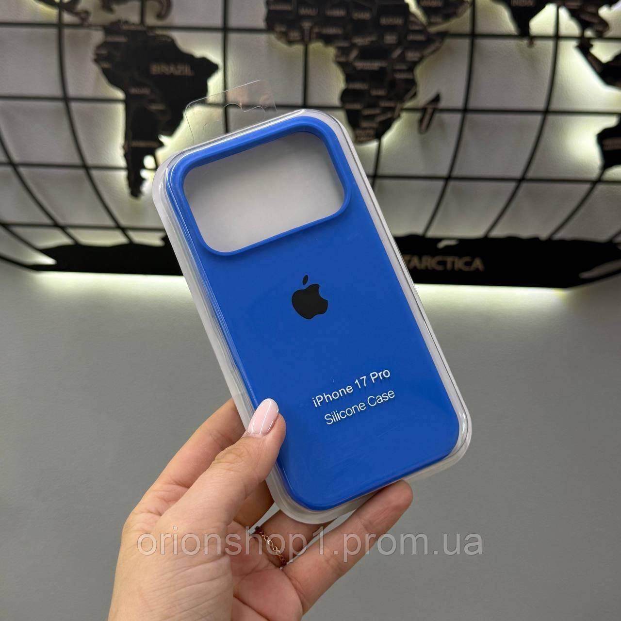 Silicone Case чохол з мікрофіброю для iPhone 17 Pro,чохол-бампер для Айфон 17 Про (Синій)