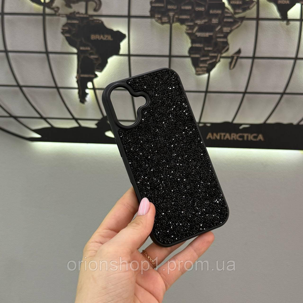 Преміум чохол зі стразами для Айфона 17,Чохол TPU Swarovski з блиском для iPhone 17 (Чорний)