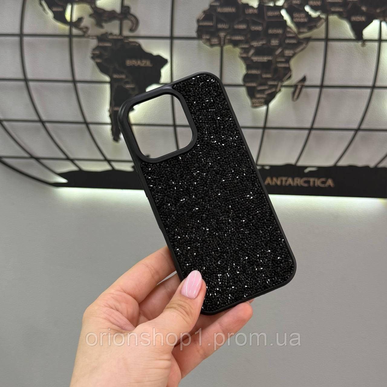Чохол TPU Swarovski з блиском для iPhone 16 Pro,Преміум чохол зі стразами для Айфона 16 Про