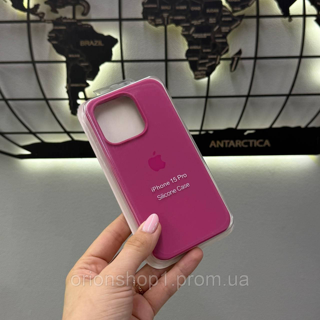 Чохол Silicone Case з мікрофіброю для iPhone 15 Pro,якісний чохол для Айфон 15 Про (Колір: Малиновий)
