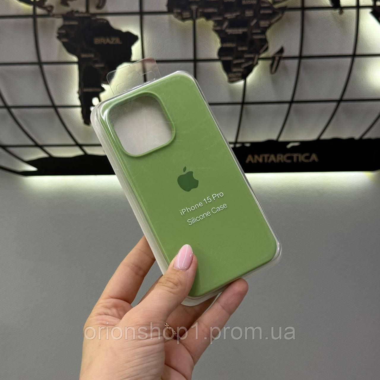 Чохол Silicone Case з мікрофіброю для iPhone 15 Pro,якісний чохол для Айфон 15 Про (Колір: Зелений)