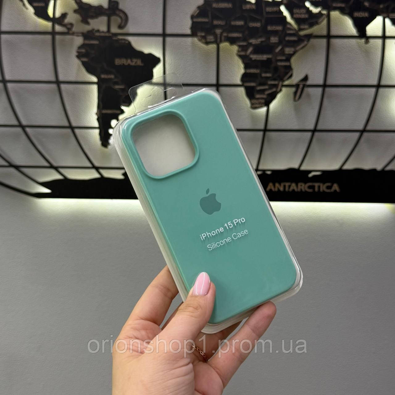 Чохол Silicone Case з мікрофіброю для iPhone 15 Pro,якісний чохол для Айфон 15 Про (Колір: Бірюзовий)
