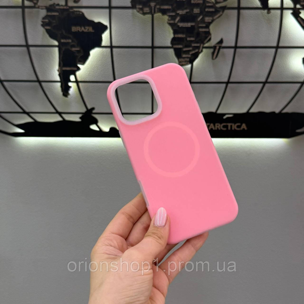 Неоновий чохол з мікрофіброю для iPhone 16 Pro Max,чохол-накладка для Айфон 16 Pro Max (Рожевий)