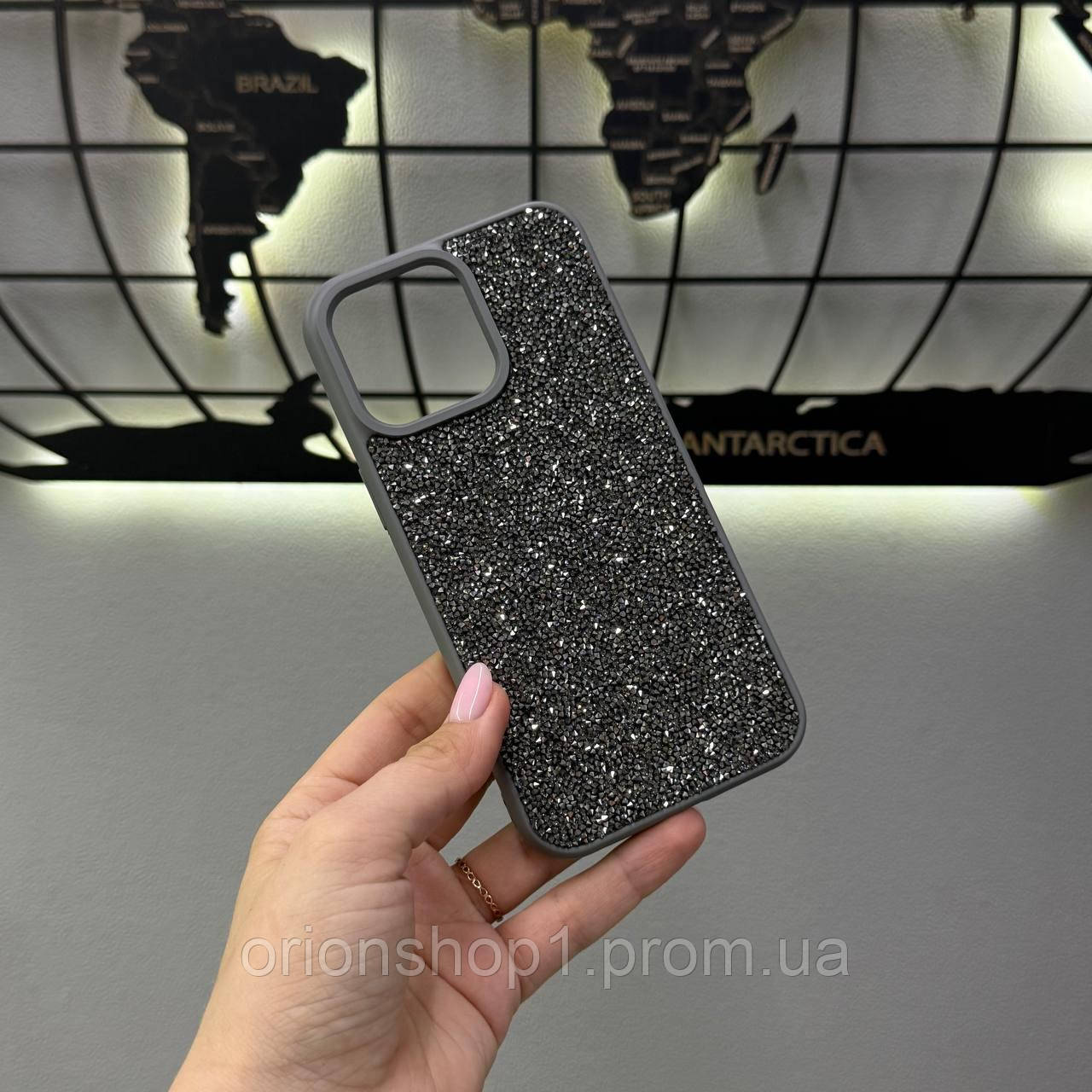 Чохол TPU Swarovski з блиском для iPhone 15 Pro Max,Преміум чохол зі стразами для Айфона 15 Про Макс