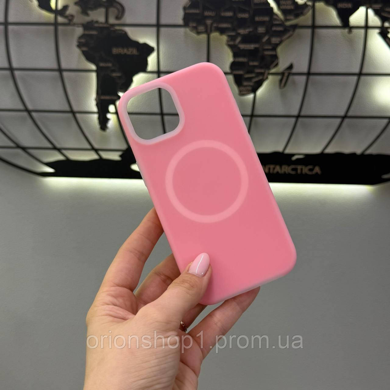 Неоновий чохол з мікрофіброю для iPhone 15,чохол-накладка для Айфон 15 (Рожевий)