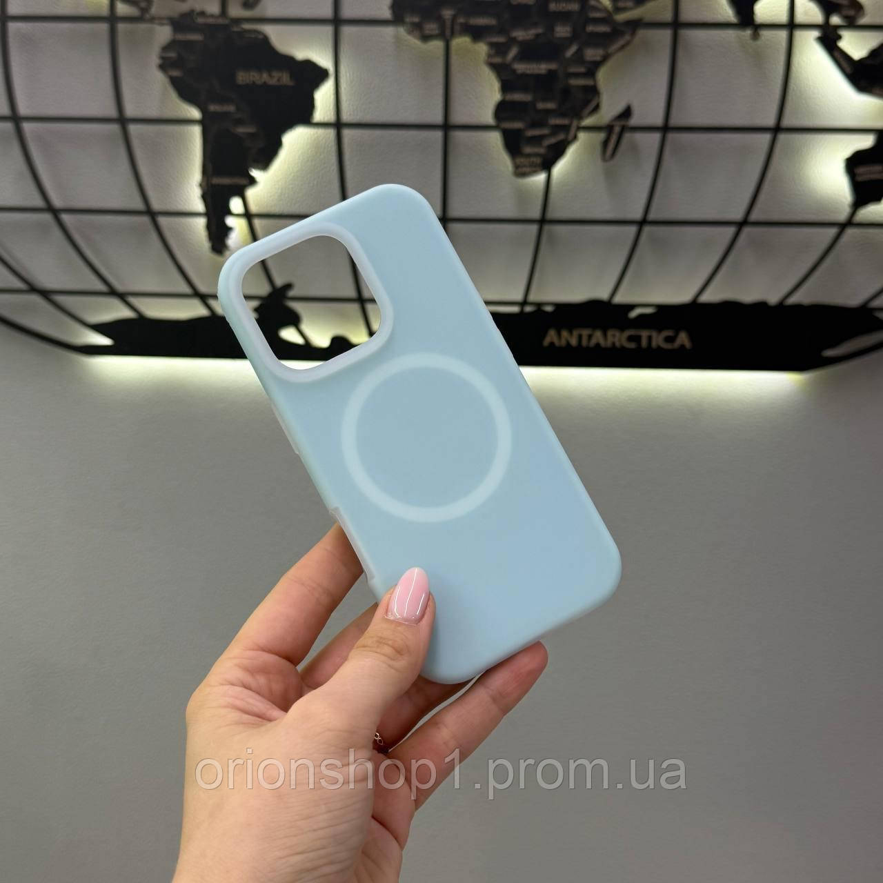 Неоновий чохол з мікрофіброю для iPhone 16 Pro,чохол-накладка для Айфон 16 Pro (Блакитний)