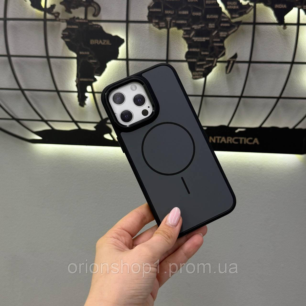 Протиударний чохол-накладка для iPhone 15 Pro Max з MagSafe, чохол-накладка з MagSafe для iPhone 15 Pro Max (Чорний)