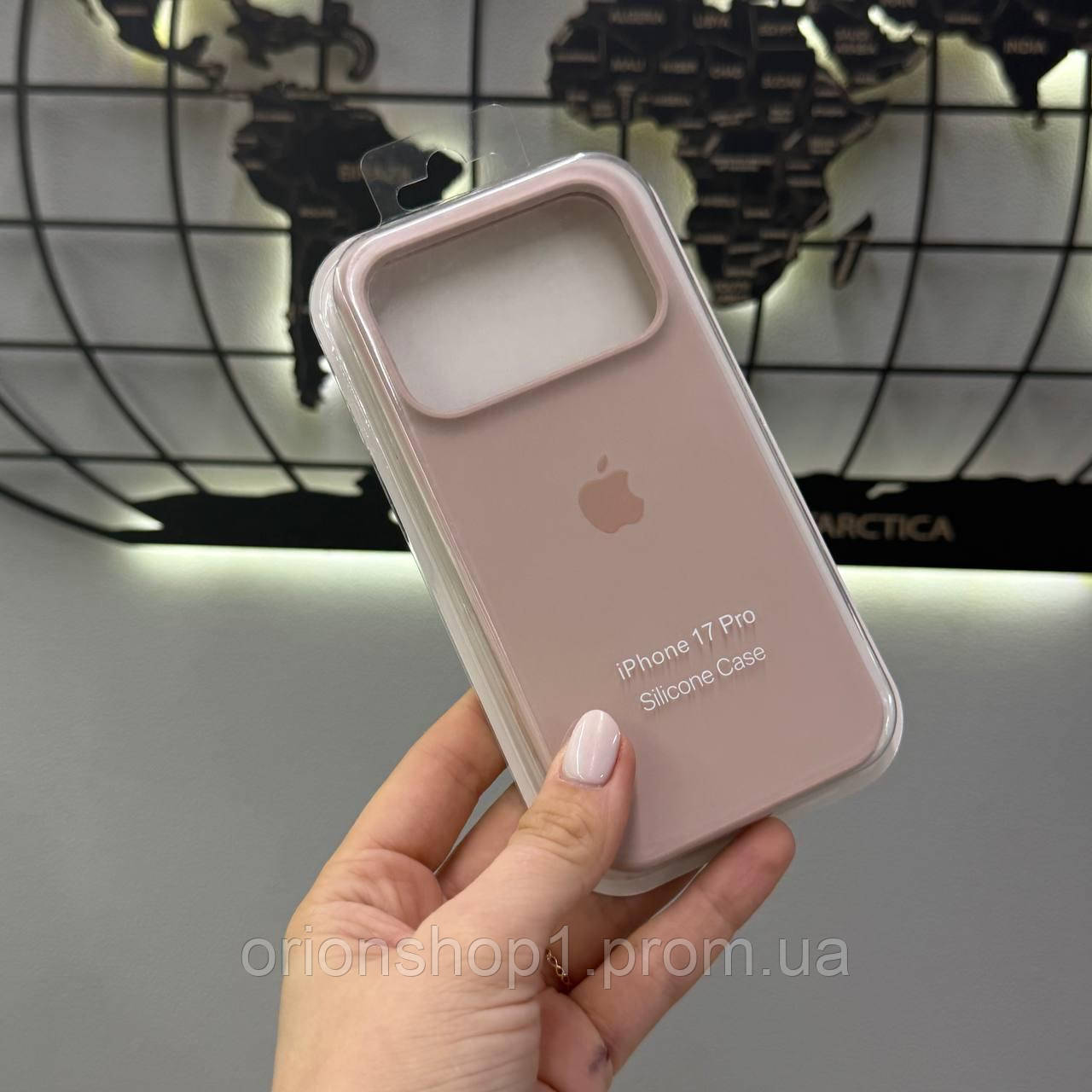 Чохол Silicone Case з мікрофіброю для iPhone 17 Pro, якісний чохол-бампер з мікрофіброю для Айфон 17 Про (Пудра)
